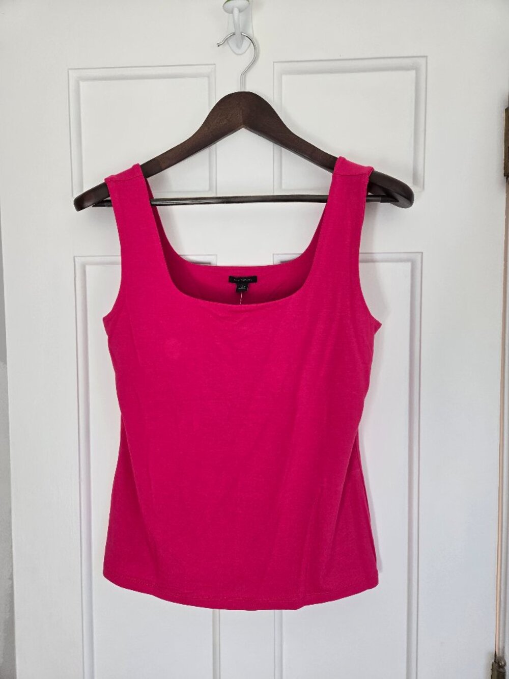 Ann Taylor Square Neck Tank Hot Pink